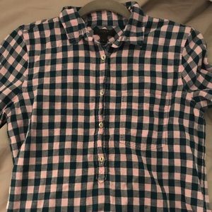 3/4 linen-feeling J Crew button up